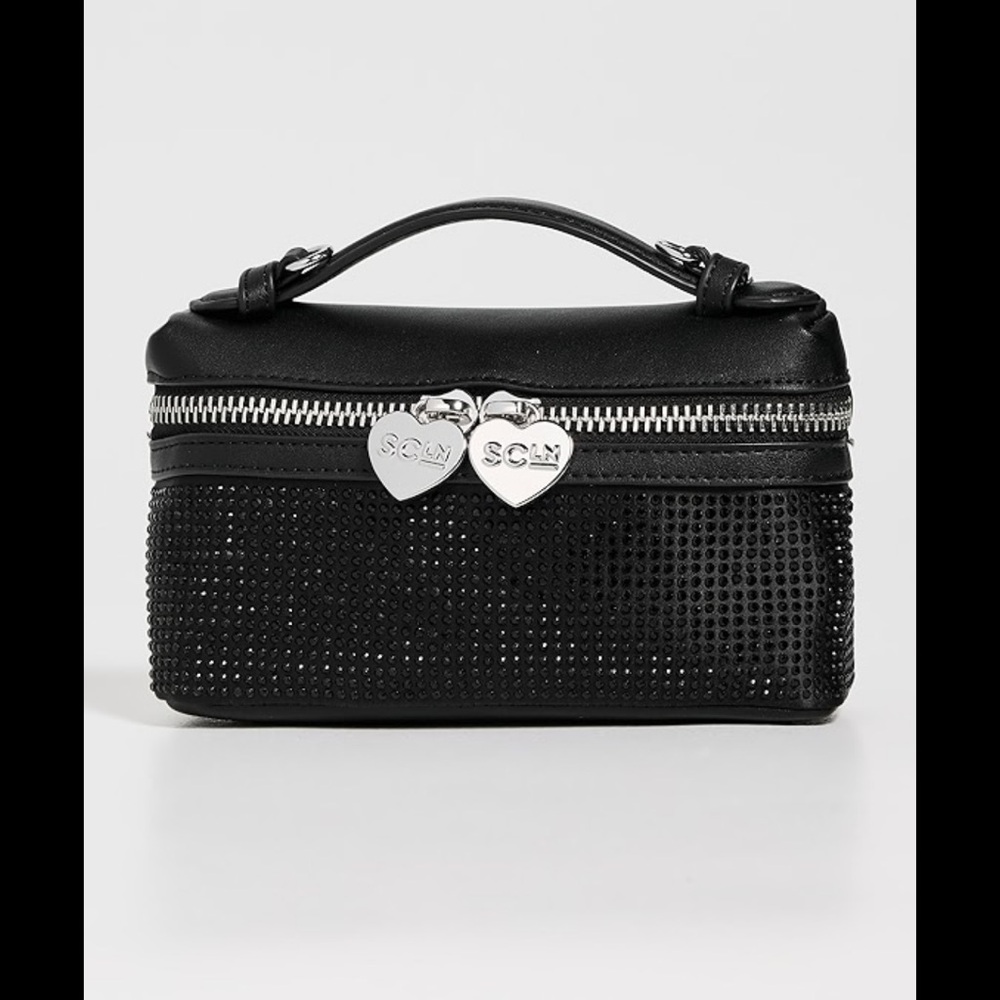 Stoney Clover Lane Black Micro Top Handle Crossbody Bag Rhinestone NEW Party